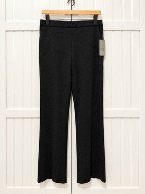 One by Chapter One Black Shimmer Pull-On Bootcut Pants Size Medium NWT
